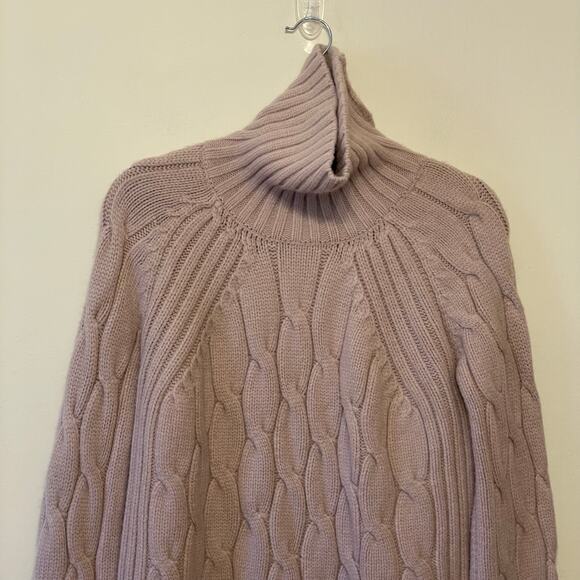 Goodnight Macaroon L cable knit sweater turtleneck pullover cream neutral cozy - Picture 2 of 7